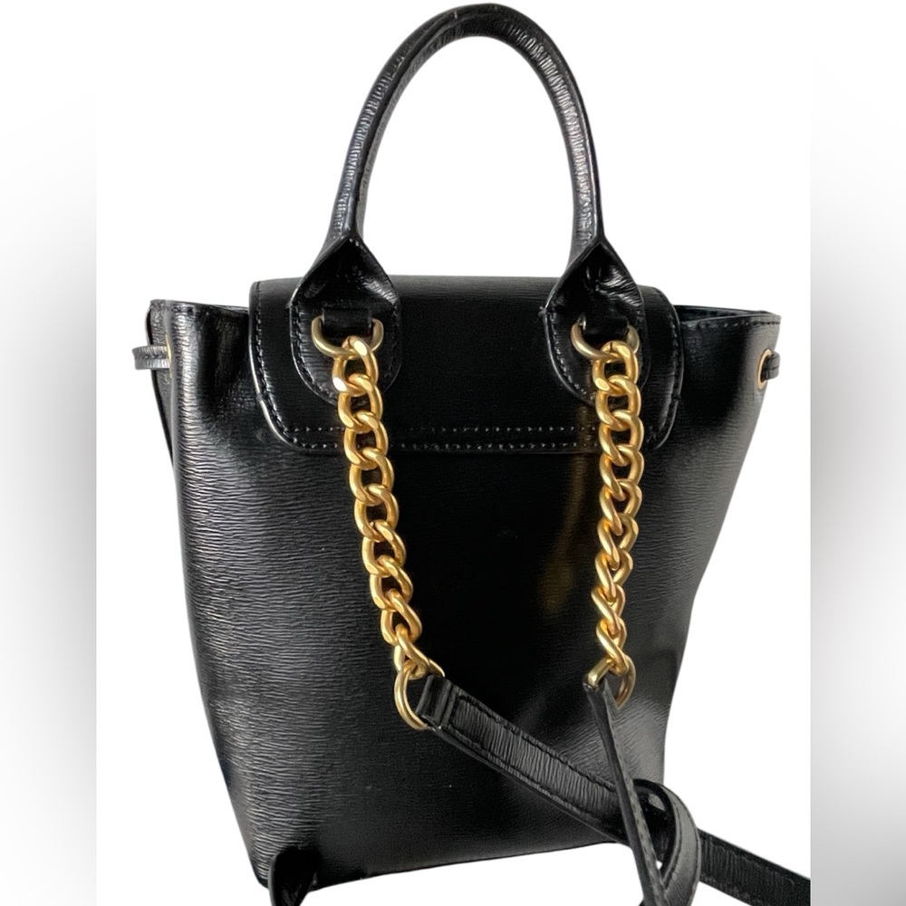 DKNY Black Leather Mini Backpack - Picture 3 of 10